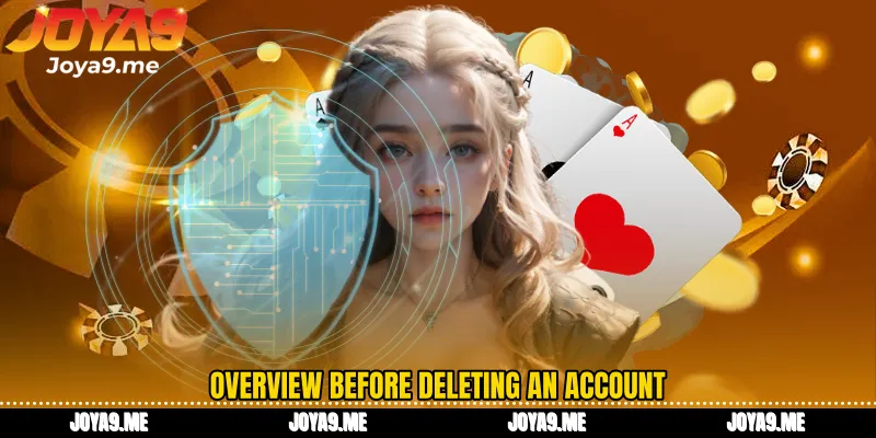 Overview before deleting an account